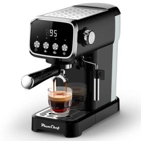 kit20 BAR Slim Vertical Espresso Machine With Milk Frother, Built-in Cup Warmer, 43 OZ Detachable Tank, For Rich Espresso, Americano, Latte, Compact (Option: PLJY0110)